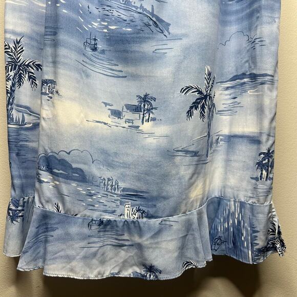 Kahala Vintage Hawaiian Dress Sleeveless Short Ruffle Hem Polynesian Tiki Sz 10 - Picture 4 of 9